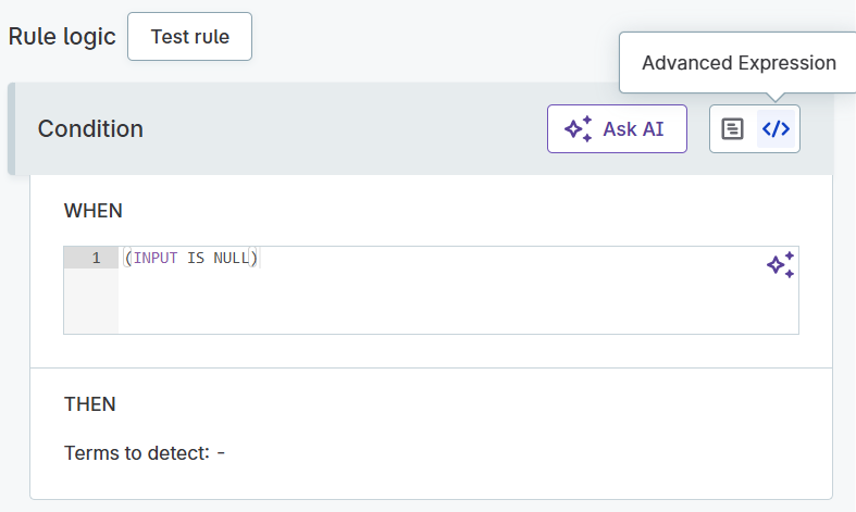Advanced expression interface