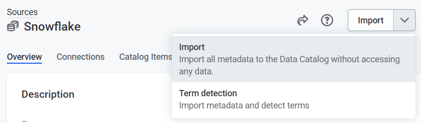 import metadata source import