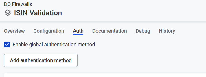 Enable global authentication