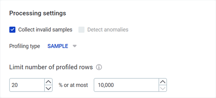 Select sample profiling