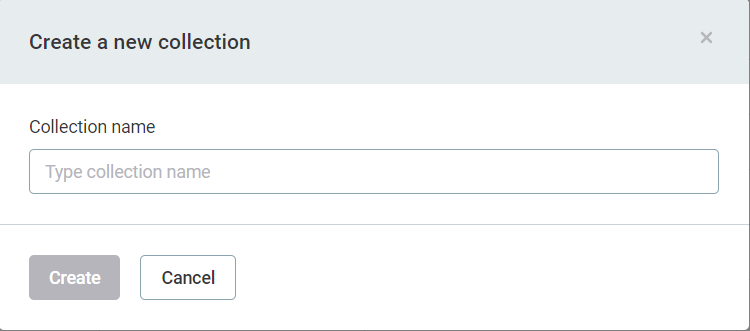 collections create new collection