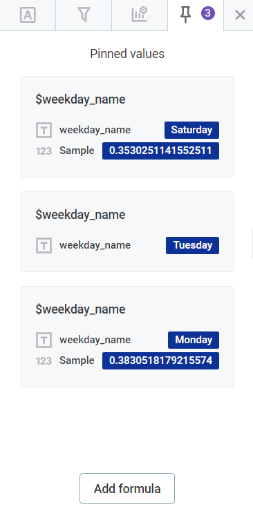 pinned values and formulas formulas add formula