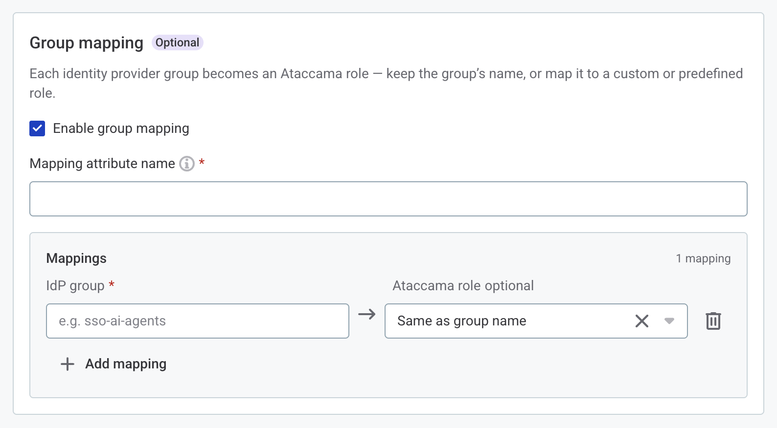 Group mapping