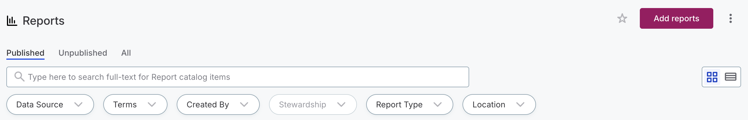 Listing view preference
