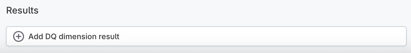 Add DQ dimension result