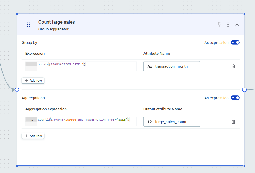 Group Aggregator configuration using expressions