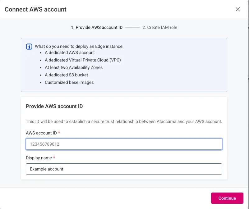 Connect AWS Account Dialog