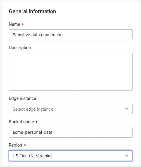 Select Edge Instance in Data Source Connection