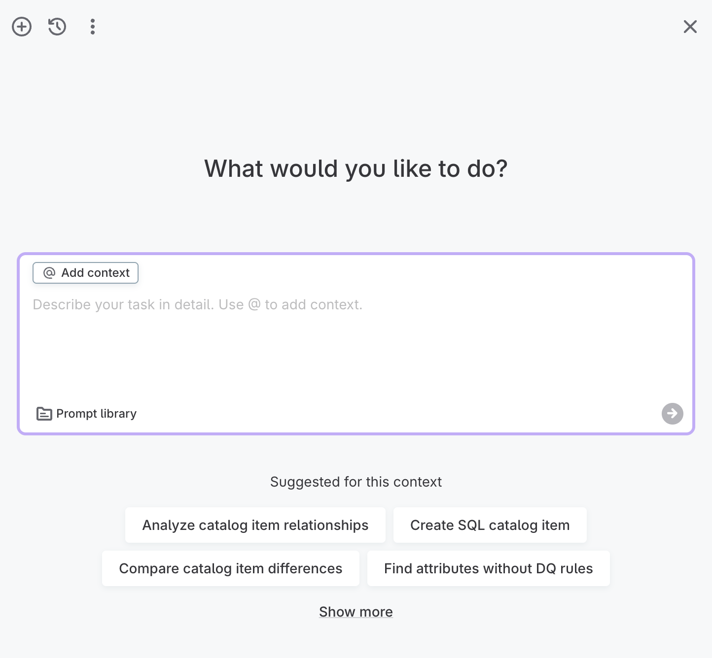 AI Agent chat window