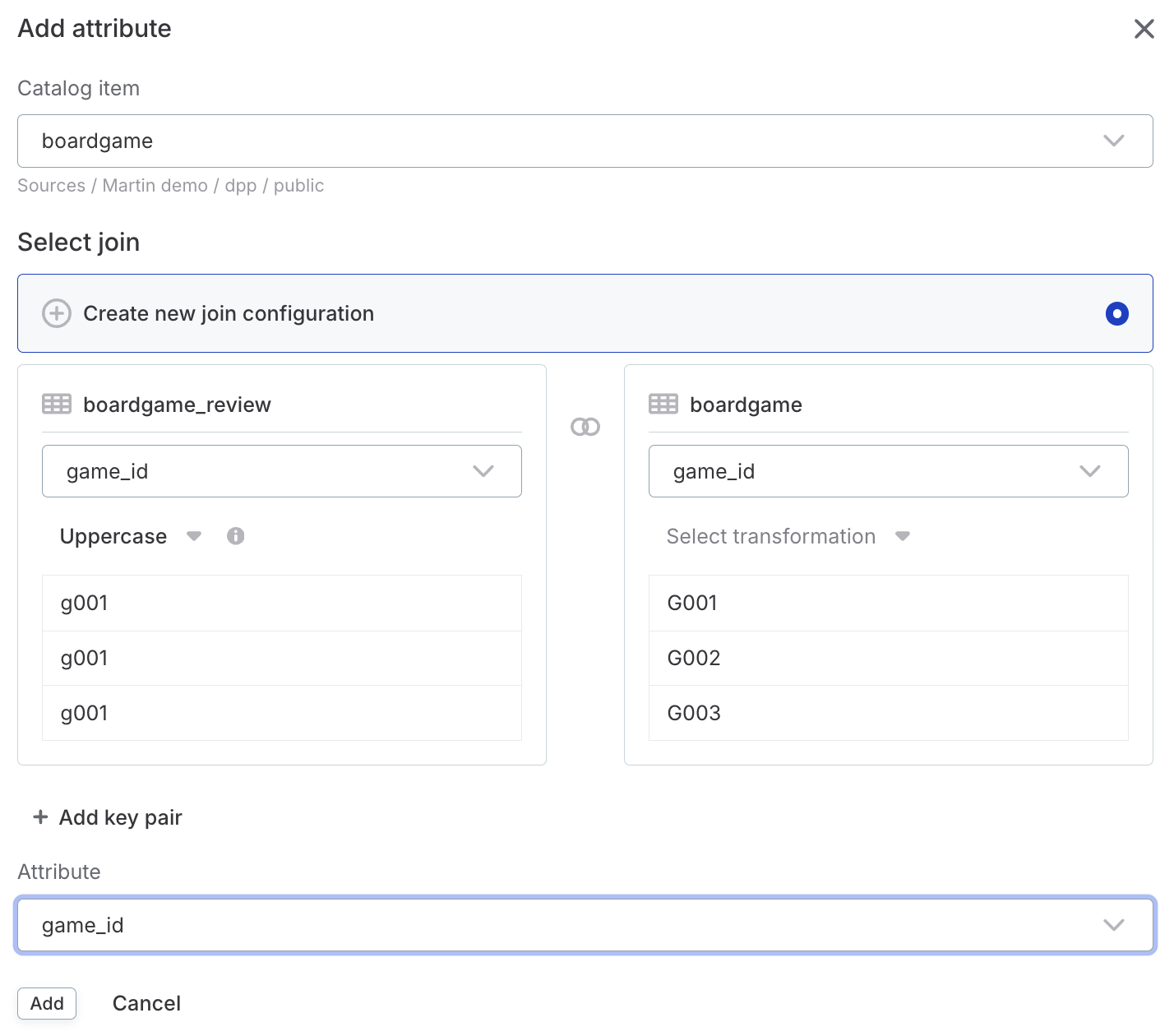 Cross-table rule configuration