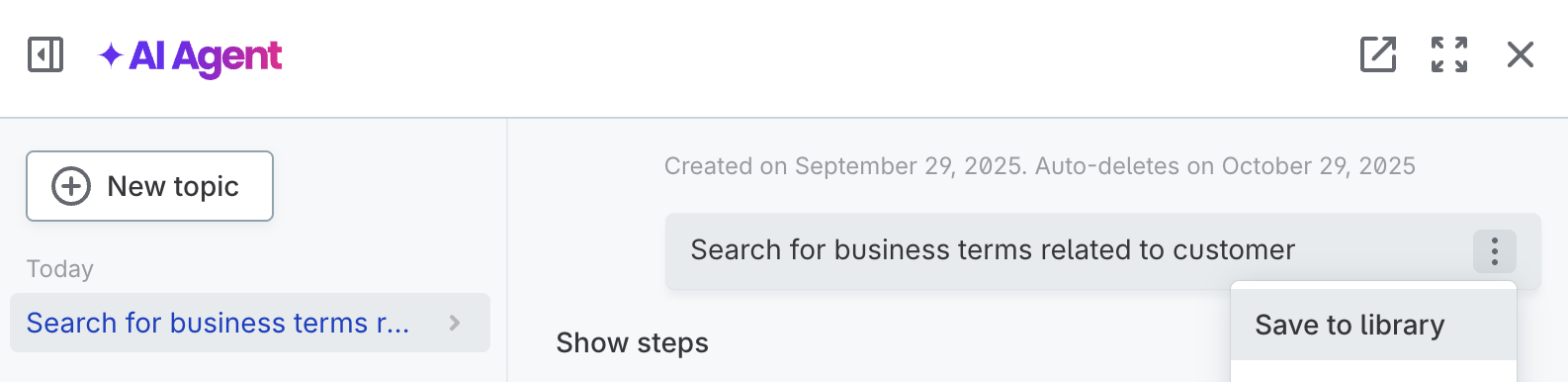 Save prompt to library