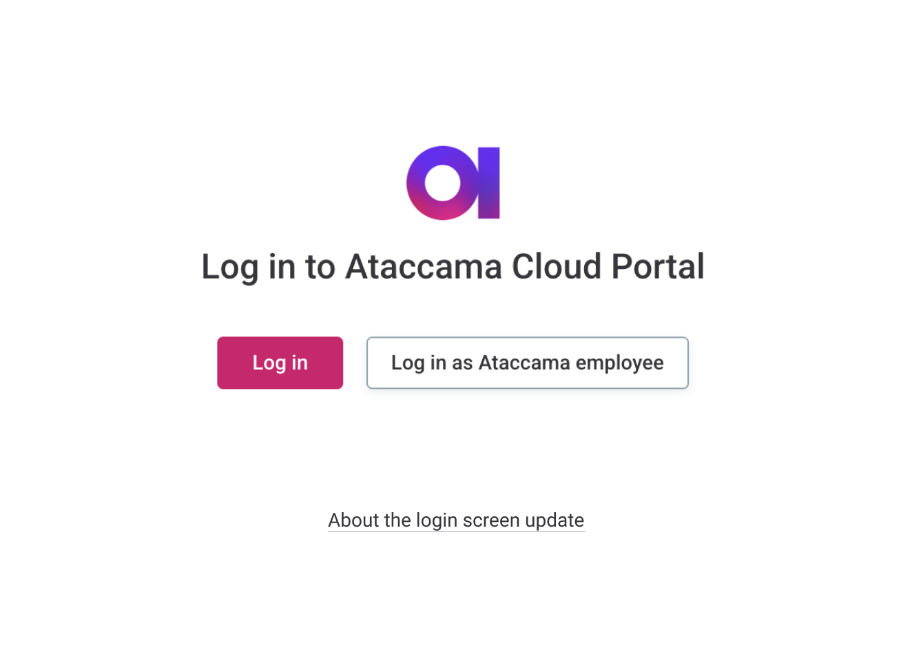 Updated login page