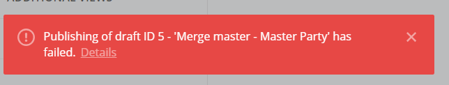 Publishing failed notification example