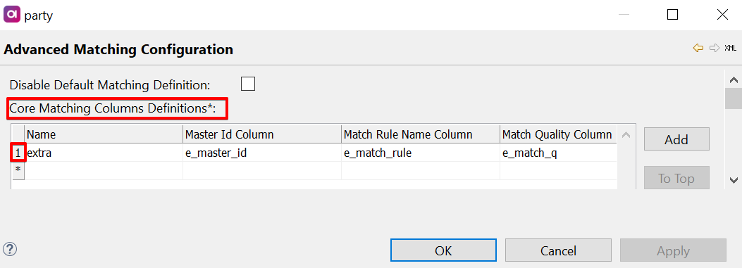 Accessing Rematch If Changed Columns tab