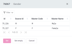 Lookup value selection