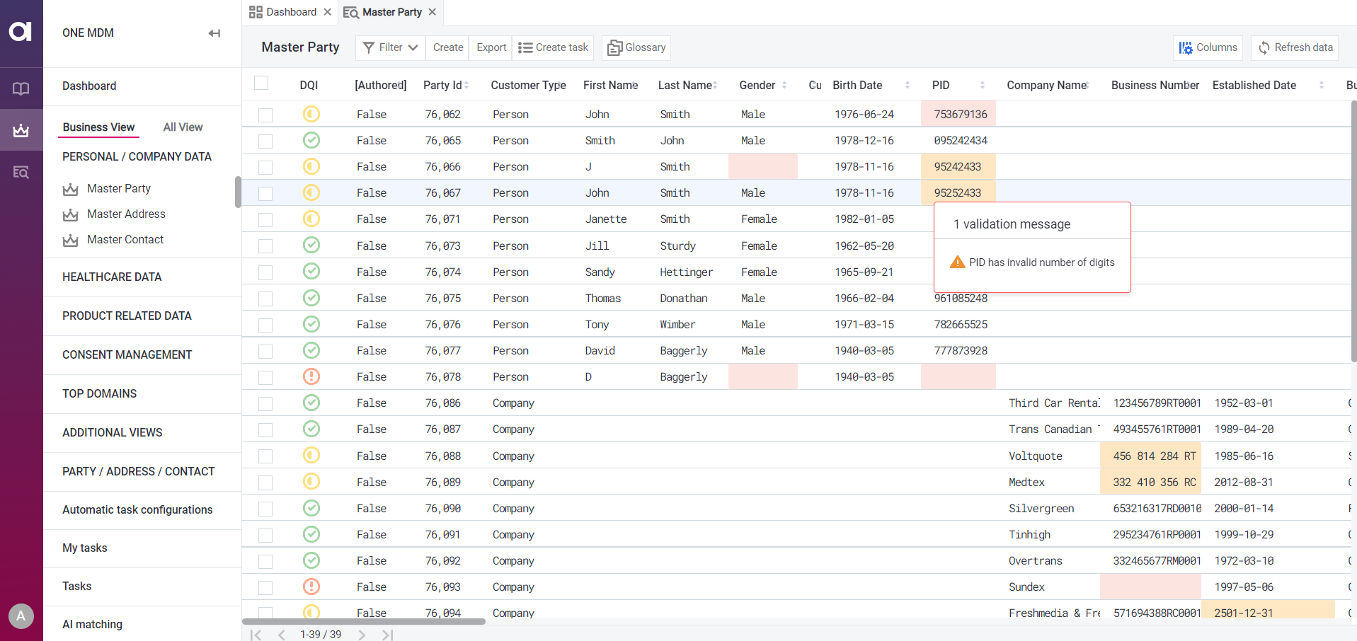 MDM Web Application