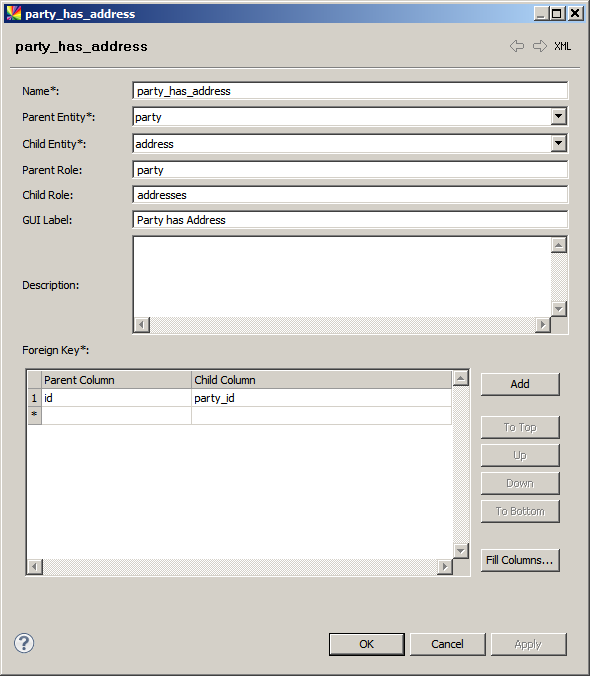 Relationship Configuration in the Master Layer Model