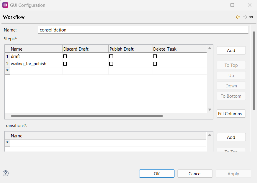 Workflow Permissions tab