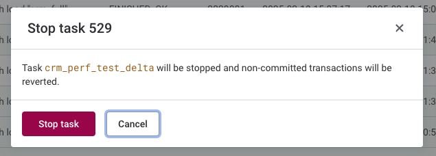 Cancel or stop task