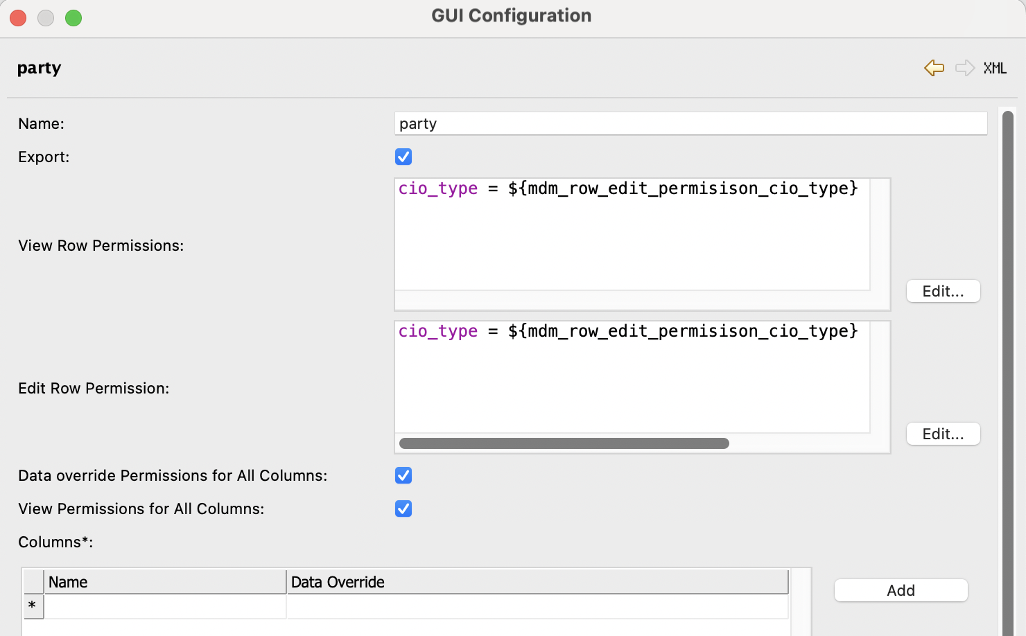 One Desktop view row permission