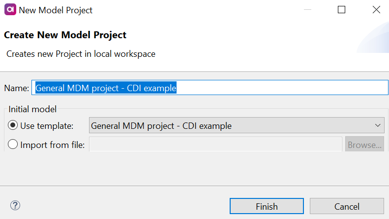 Creating example project