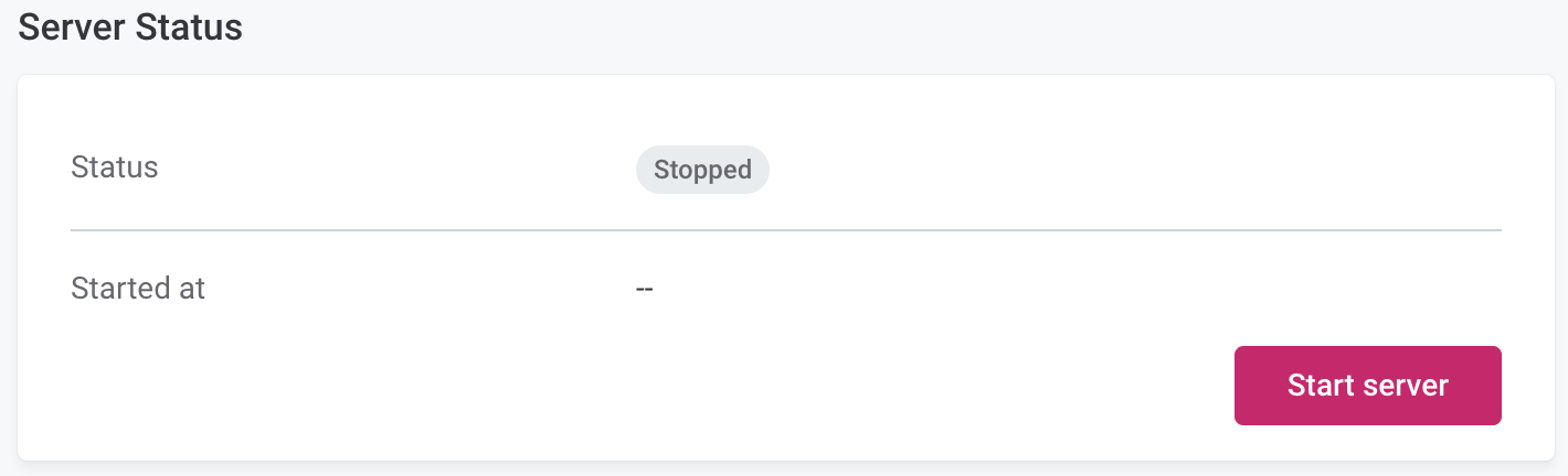 Stopped status