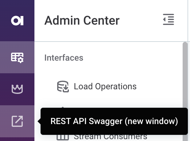 Swagger UI in the MDM Web App Admin Console