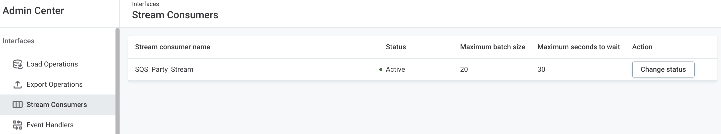 Stream consumers tab