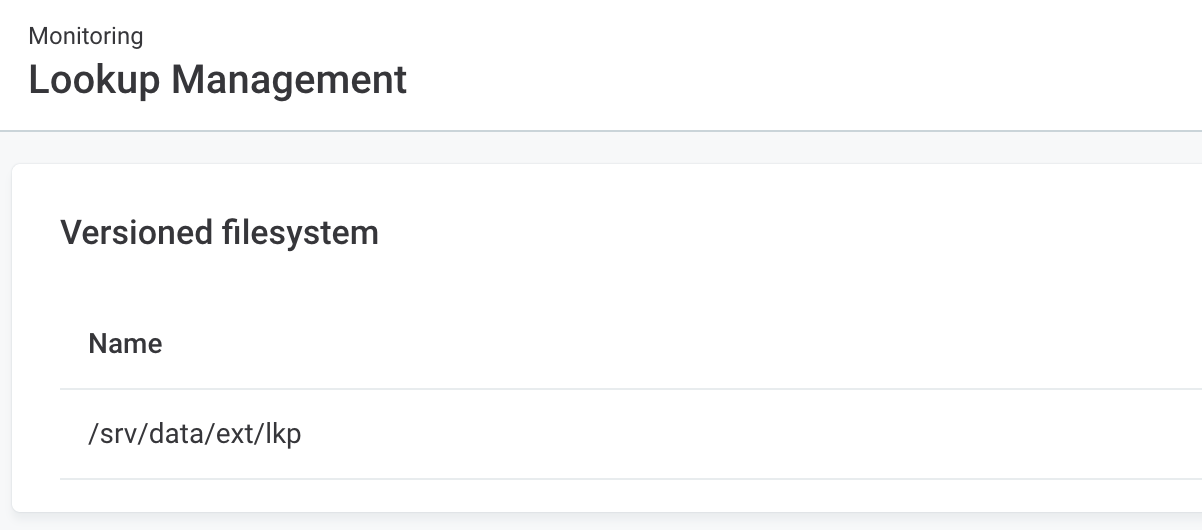 Lookup Management tab