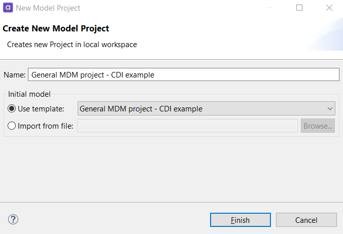 Selecting CDI Example project