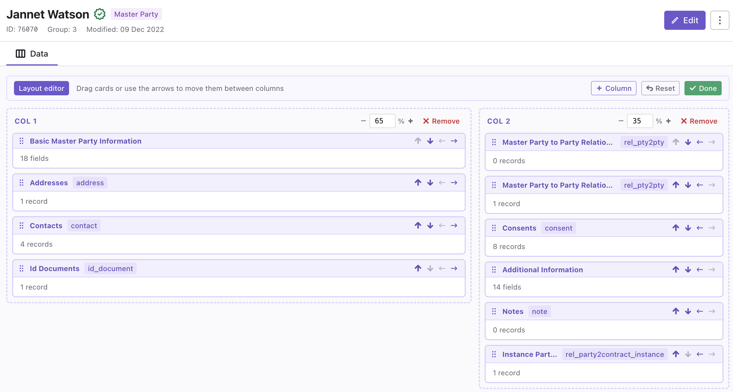 Layout editor