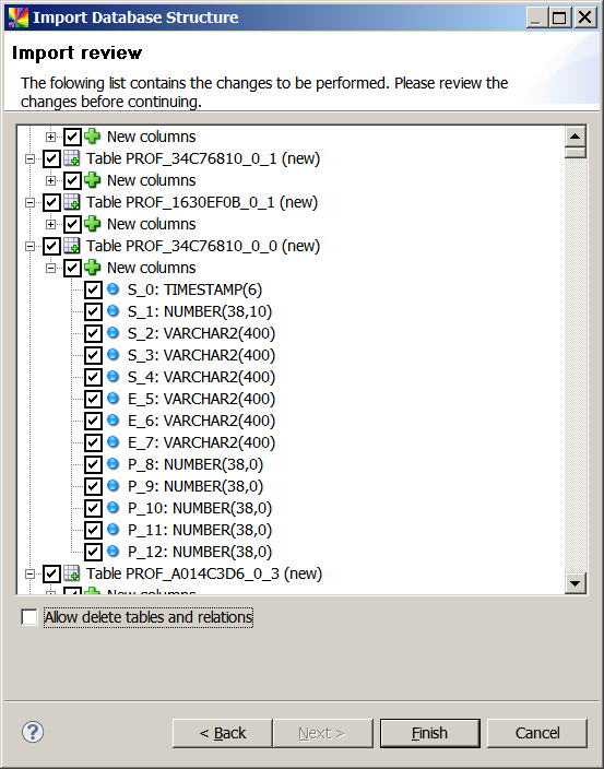 Choose columns for profiling