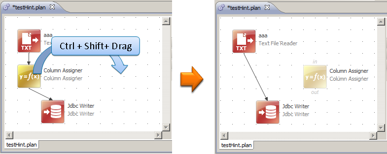 Remove step from connection