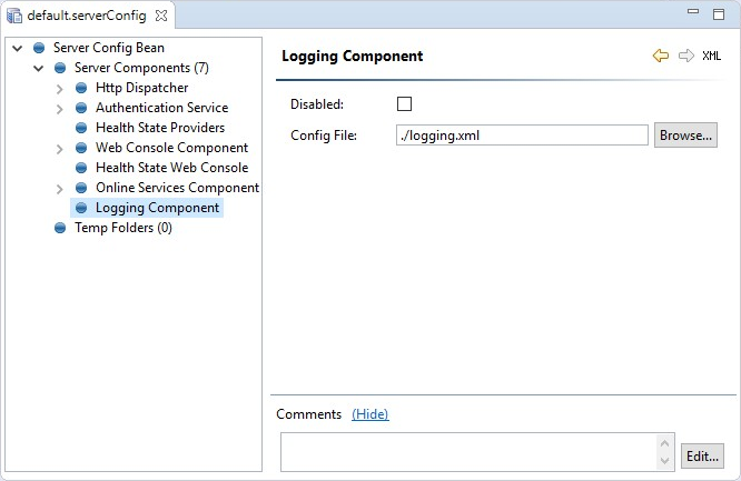 Component configuration