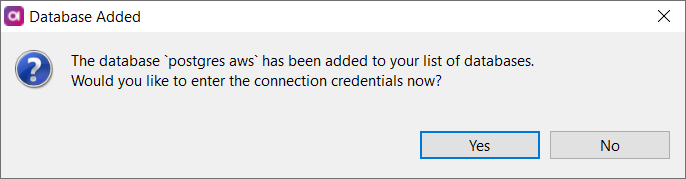 Add connection credentials