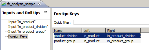 Foreign keys node