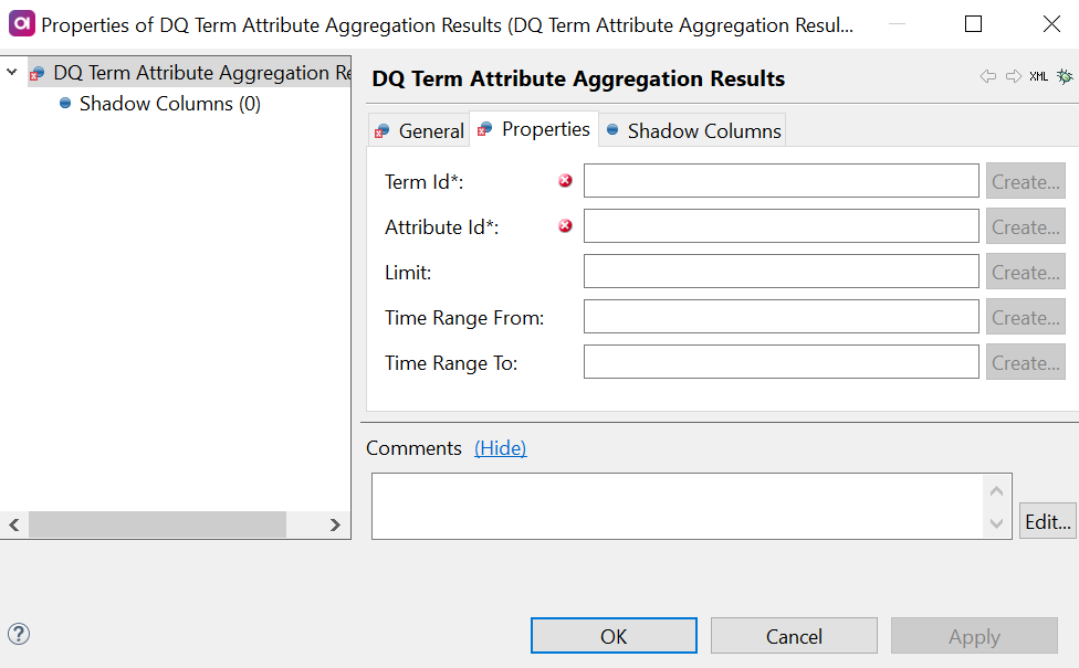 DQ Term Attribute Aggregation Results - Properties