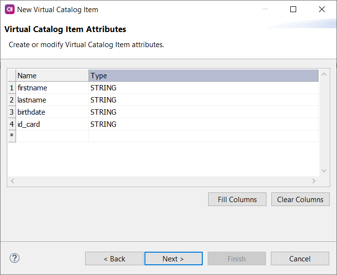 Create or modify VCI attributes