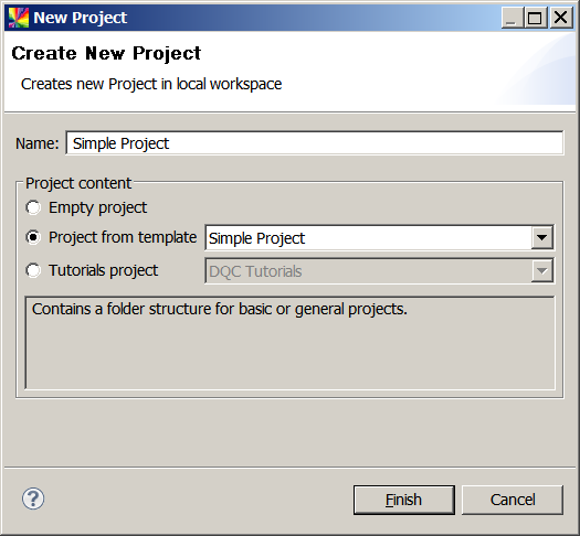 Configure new project