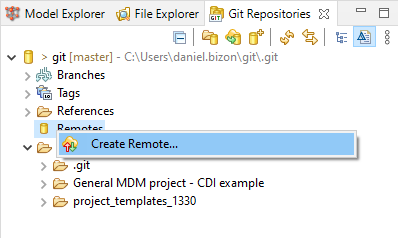 Create the repository in ONE Desktop