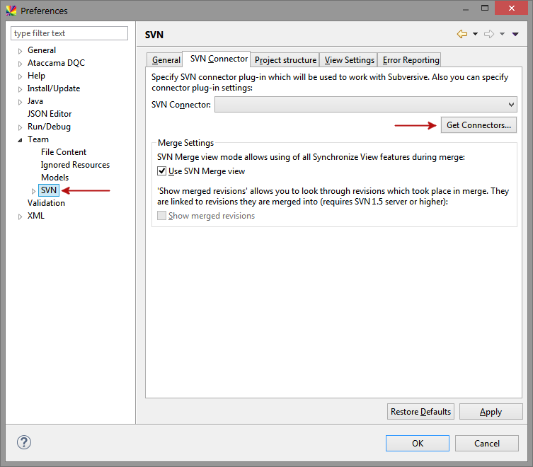 Get SVN Connectors