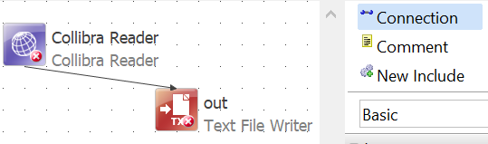 Connect Collibra Reader and Text File Writer