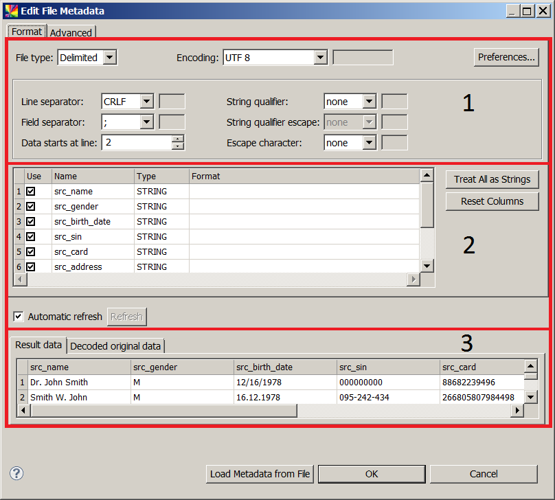 Advanced metadata settings