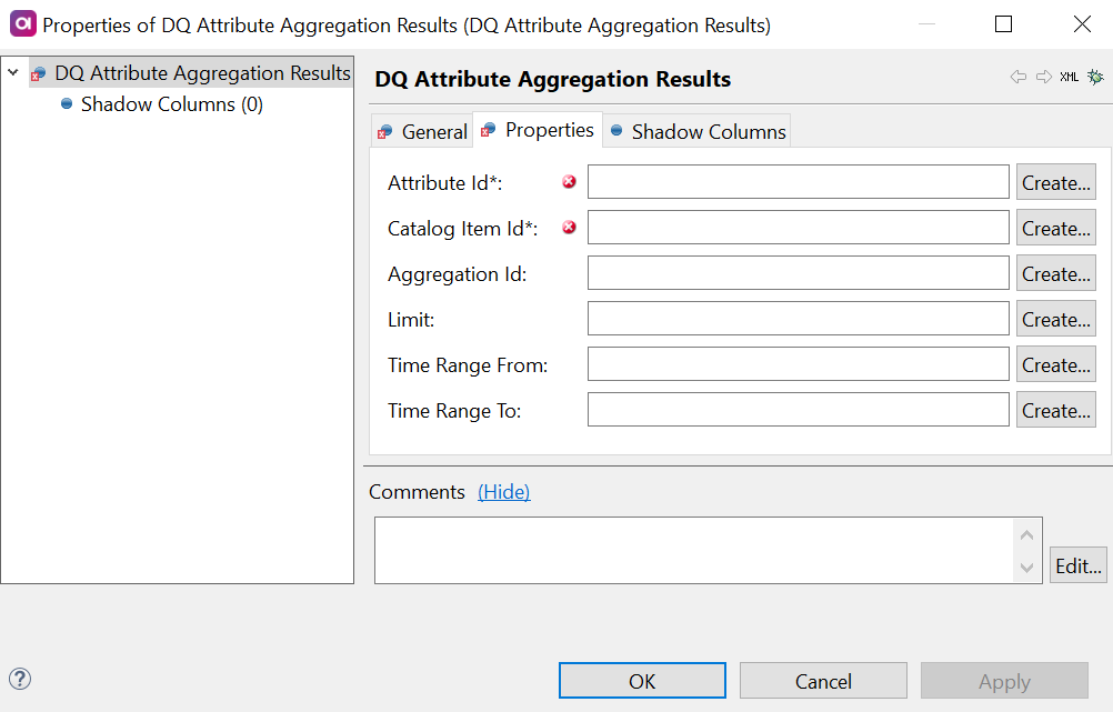 DQ Attribute Aggregation Results - Properties