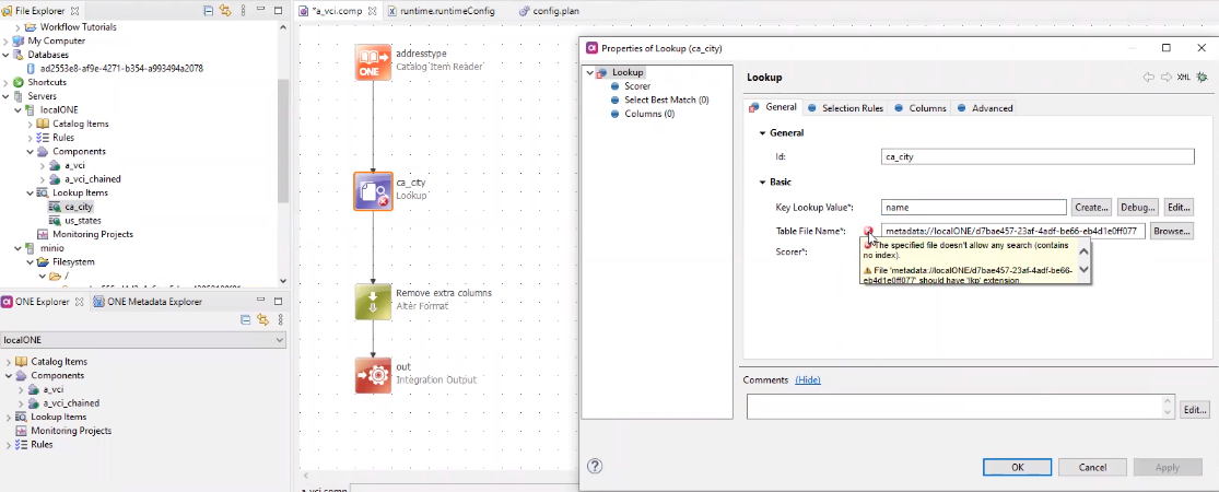 Lookups in VCIs