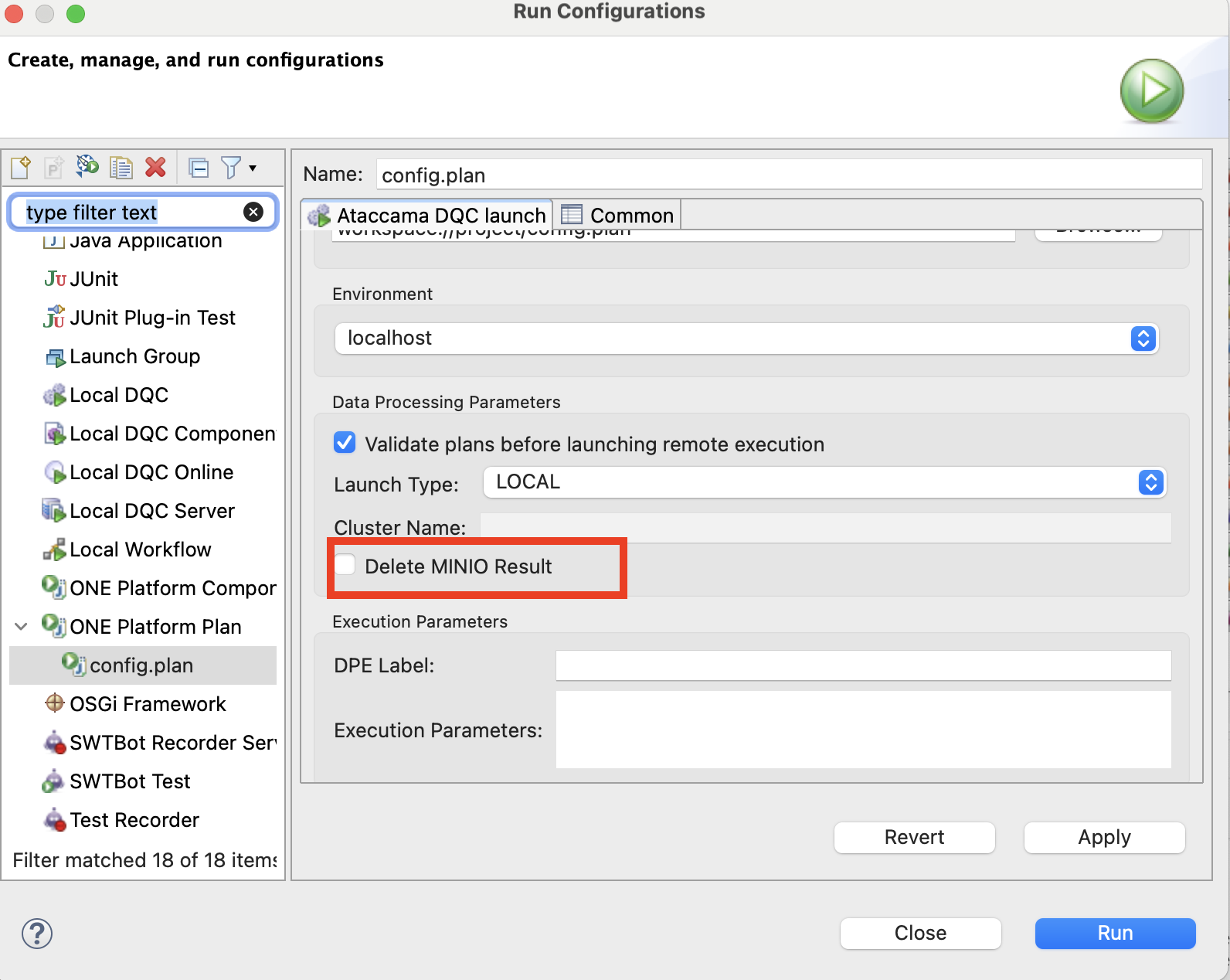 Delete results from MinIO