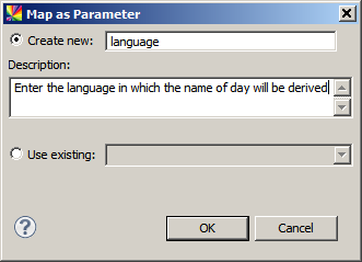 Enter parameter name and description