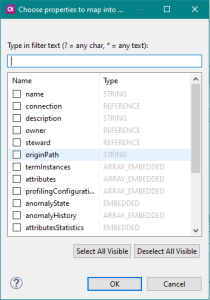 Metadata Reader configuration - Select columns