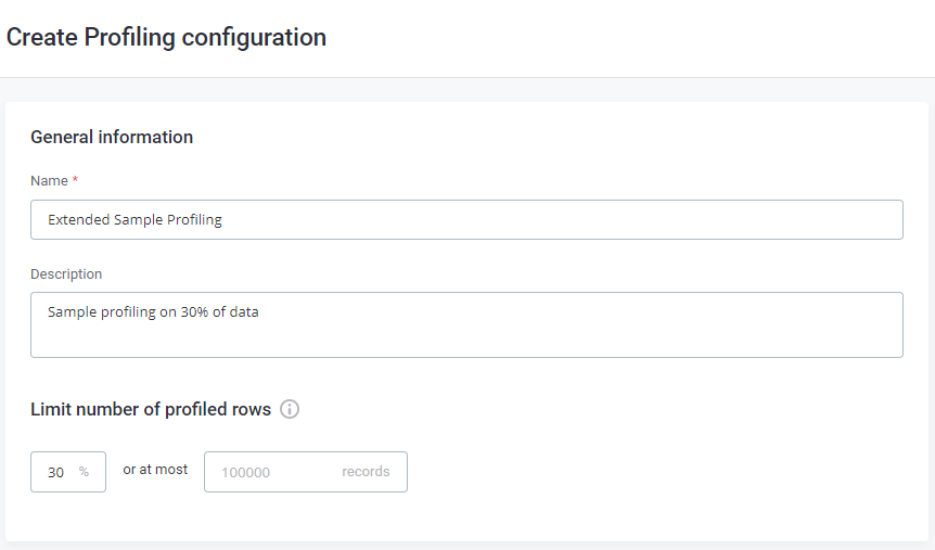 Configure sample profiling