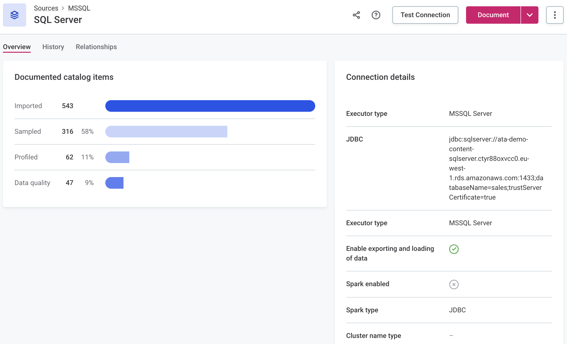 Documentation flow progress